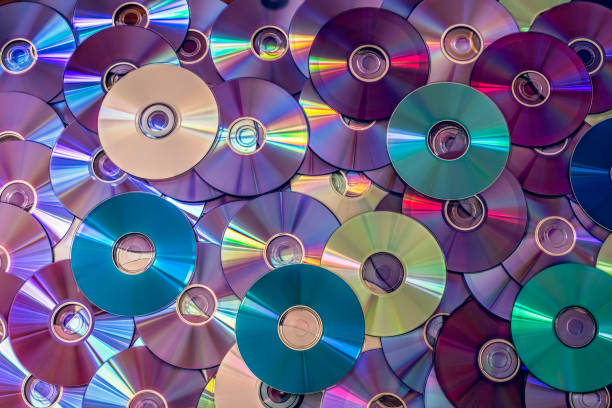 DVD disk background stock photo