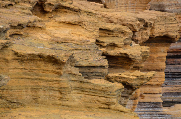 Volcanic Rock Basaltic Formation in Canary Islands