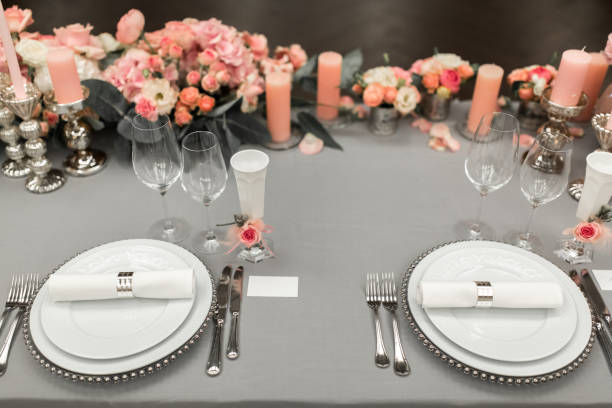 istock wedding table newlyweds decorated with fresh flowers 1060445244