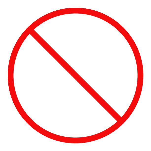 NO SIGN. Forbidden symbol. Vector vector art illustration