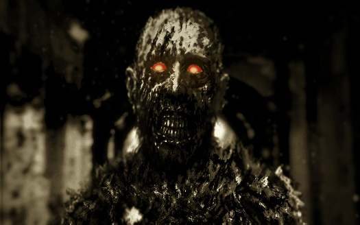 bunke kaldenavn hovedvej Zombie With Glowing Red Eyes Illustration In Genre Of Horror Stock  Illustration - Download Image Now - iStock