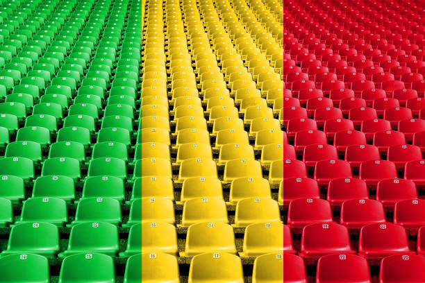 istock Mali flag stadium seats. Sports competition concept. 1060471208