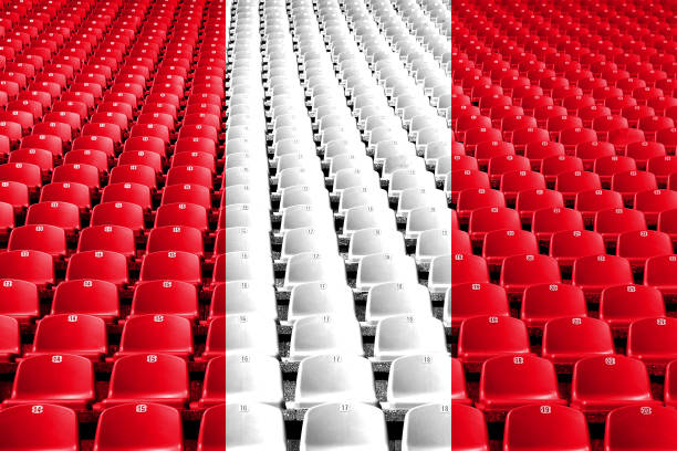 istock Peru flag stadium seats. Sports competition concept. 1060474824