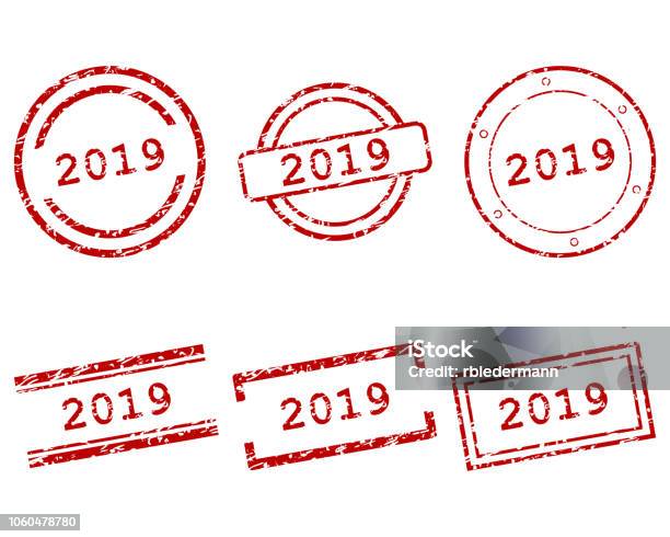 2019 Stamps Stock Illustration - Download Image Now - Rubber Stamp, New, 2019
