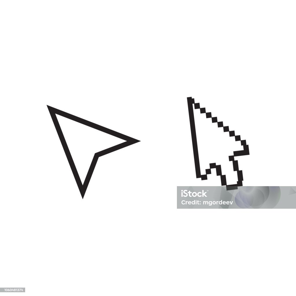 Mouse Cursors Computer Finger Pointers Vector Mouse Pointer Finger Flat ...