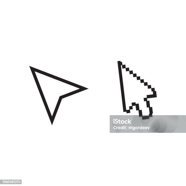 Mouse Cursors Computer Finger Pointers Vector Mouse Pointer Finger Flat ...