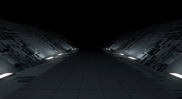 istock Abstract dark background futuristic machine 1060495862