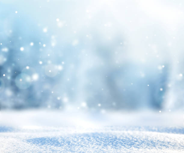 istock Blurred winter nature snowy background. 1060496332