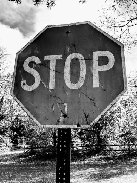 stop sign. stop sign on a metal grid