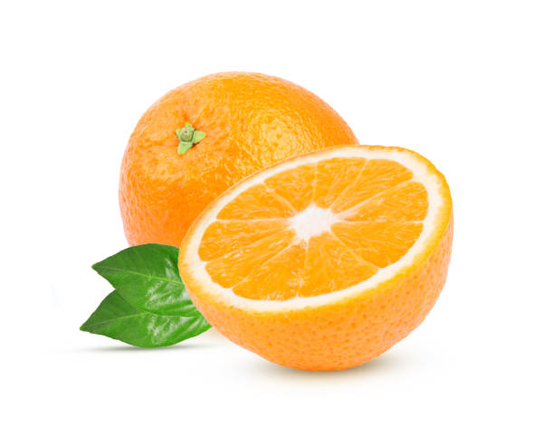 istock Ripe tasty orange wits slice isolated on white background 1060514782