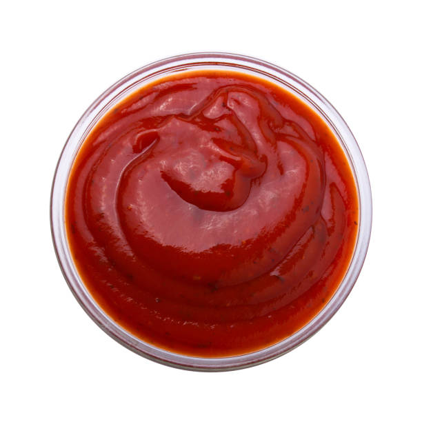 istock A top view of one bowl ketchup or tomato sauce isolated on white background 1060516632