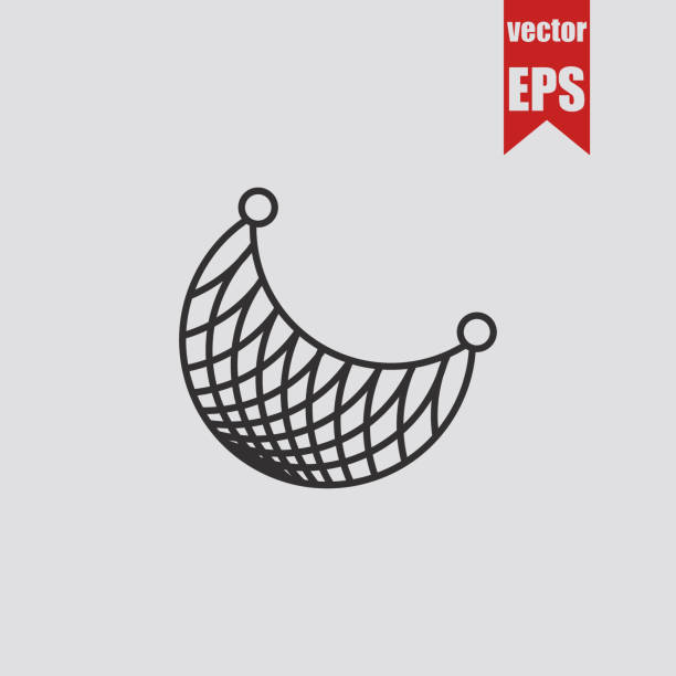 fischnetz-symbol seine.vector abbildung. - fishing net stock-grafiken, -clipart, -cartoons und -symbole