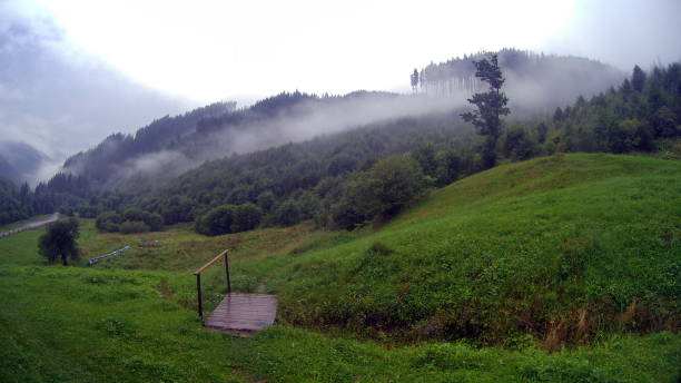istock Clouds and fog over Carpathian mountains 1060529348