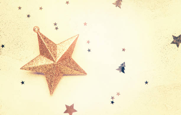 istock Christmas or New Year composition, frame, pink background with gold Christmas decorations 1060535112