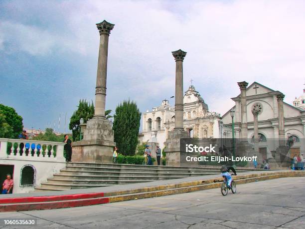Guatemala Quetzaltenango Streets In Historic City Center Stock Photo - Download Image Now