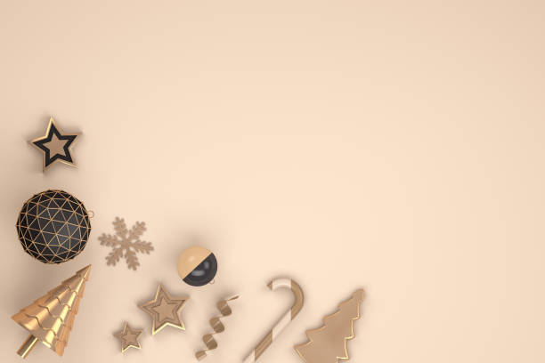 istock Minimal Christmas Concept, 3d rendering ornaments 1060539228