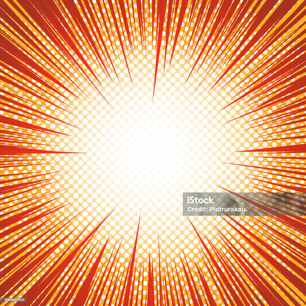 Explosive Templete Comic Bright Orange Dynamic Explosive Template Stock Illustration ...