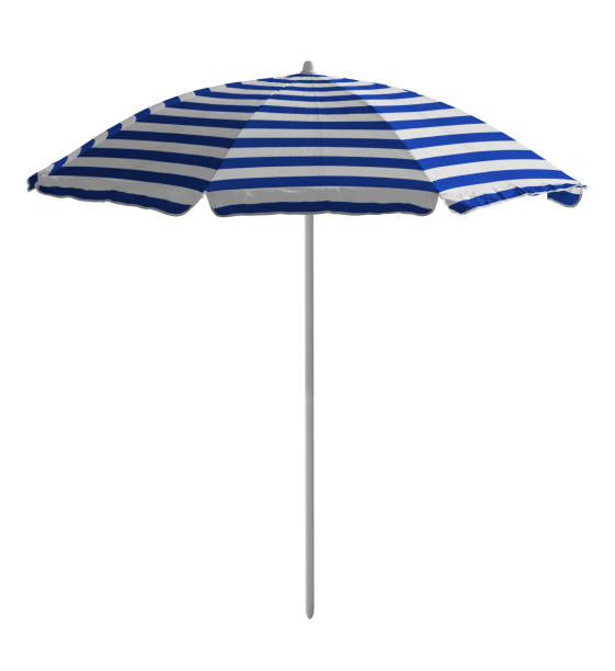 Beach umbrella - Blue-white striped