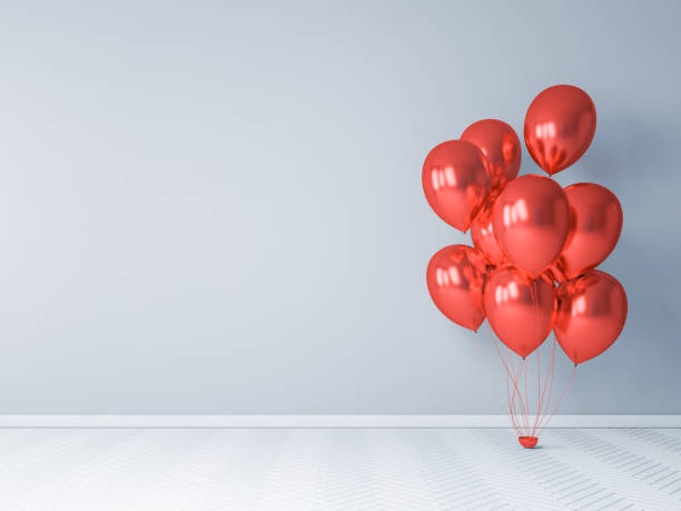 istock Balloons indoors near clean wall 1060555202