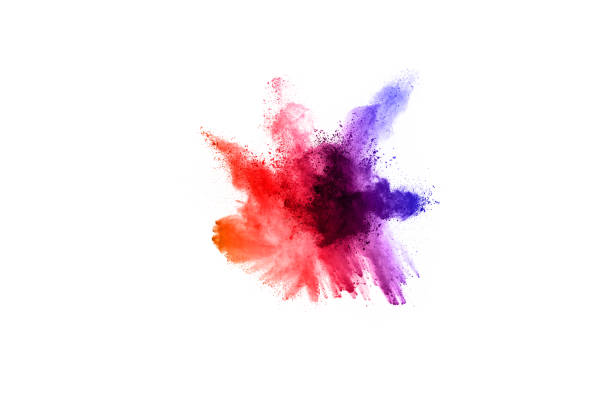 istock abstract powder splatted background. Colorful powder explosion on white background. Colored cloud. Colorful dust explode. Paint Holi. 1060557952
