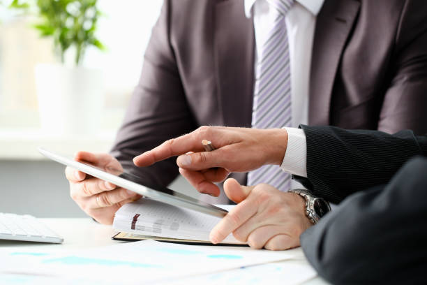 istock Two businessman are looking and 1060562634