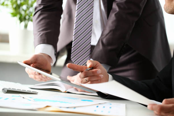 istock Two businessman are looking and 1060562670