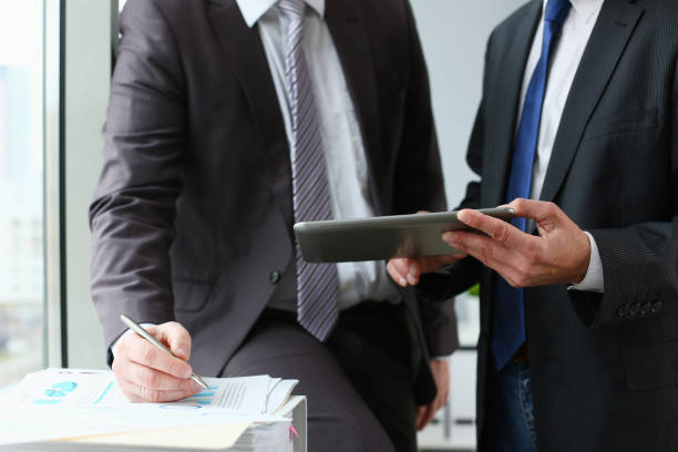istock Two businessman are looking and 1060563072