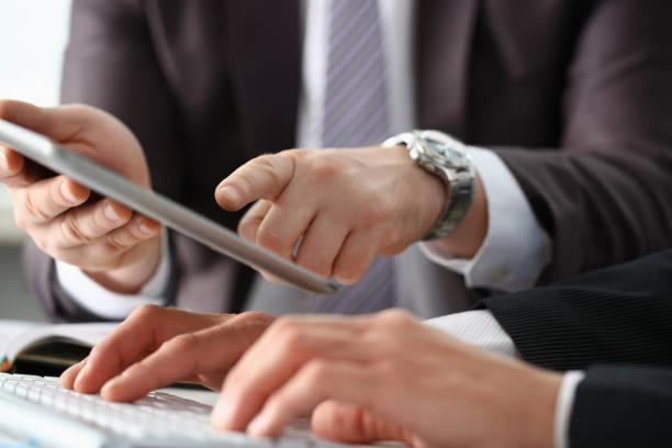 istock Two businessman are looking and 1060563144