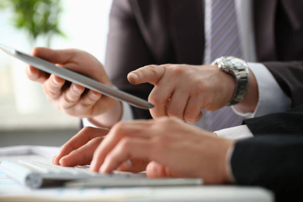 istock Two businessman are looking and 1060563150
