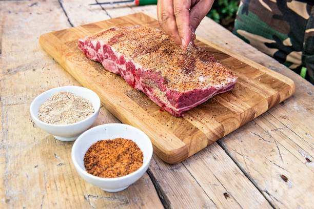 istock Preparation with aromas of raw beef ribs 1060566016