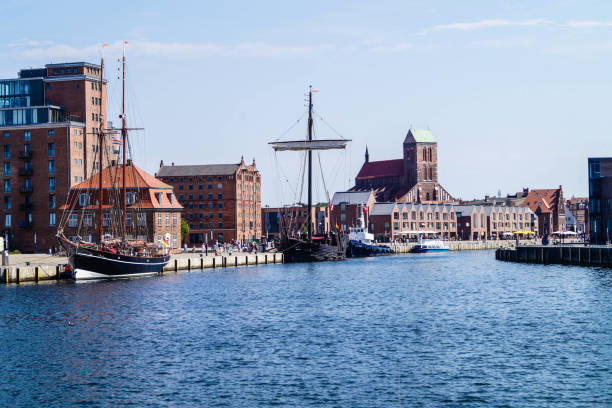 A great panoramic view over the Hanseatic city of Wismar