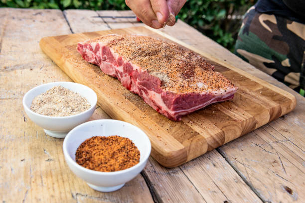 istock Preparation with aromas of raw beef ribs 1060566116