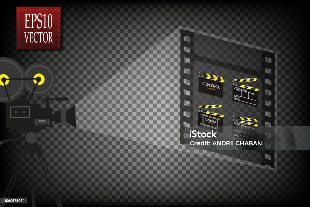 Online Kinohintergrund Mit Film Reel Und Klappe Vektorflyer Oder Poster Online Kinohintergrund Mit Film Reel Und Klappe Vektorflyer Oder Poster