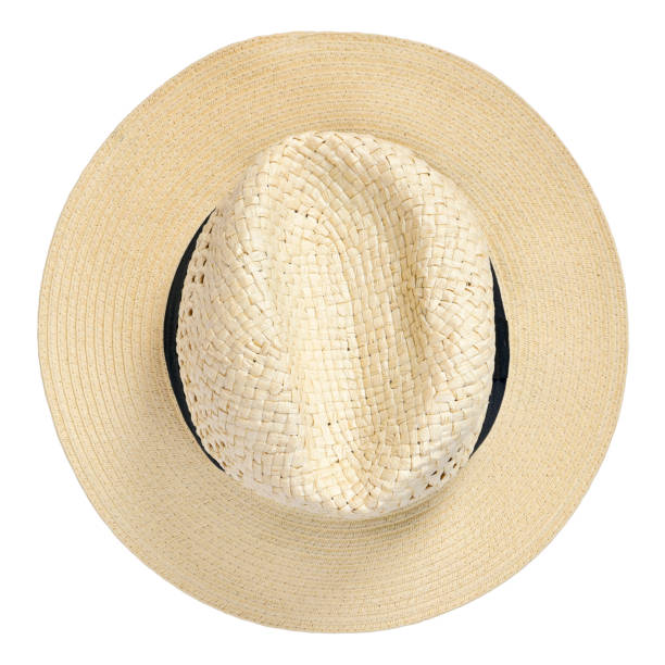 istock Panama hat, traditional summer hat with black hatband 1060576044