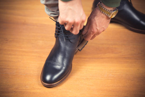 istock Classic man shoes at white background 1060582272