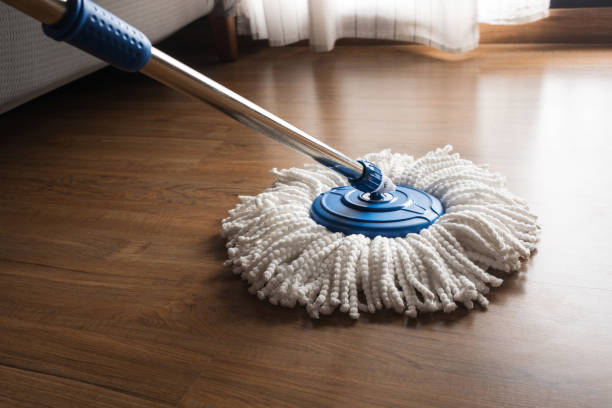 istock Mop cleaning on wooden floor 1060583048