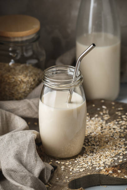 istock Non dairy oat milk for vegan diet 1060583182