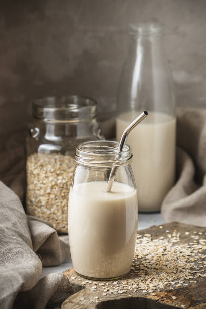 istock Non dairy oat milk for vegan diet 1060583542