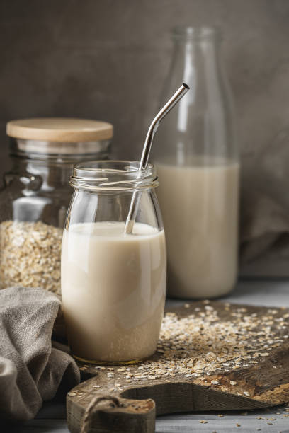 istock Non dairy oat milk for vegan diet 1060583574