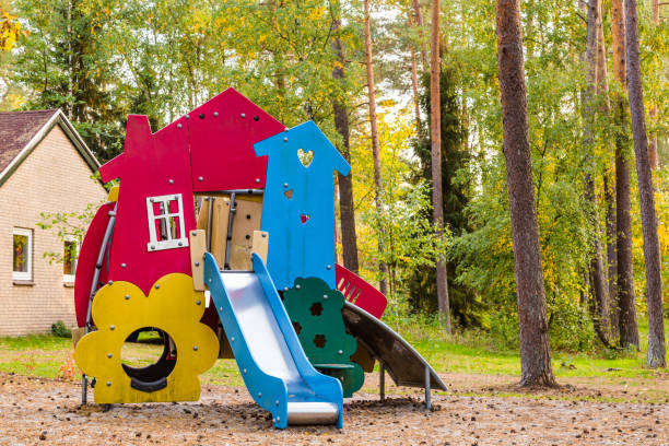 istock Colorful playground with slide 1060585256