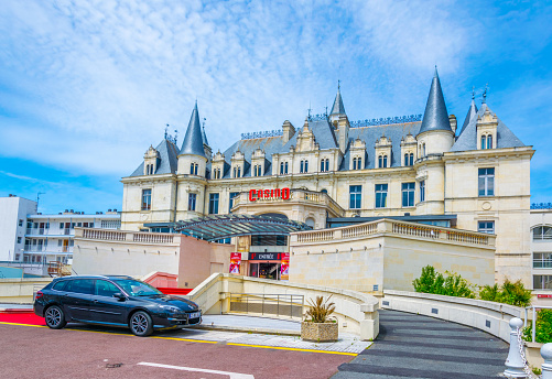 Arcachon, France, May 15, 2017: View of a Casino in a coastal holiday town Arcachon