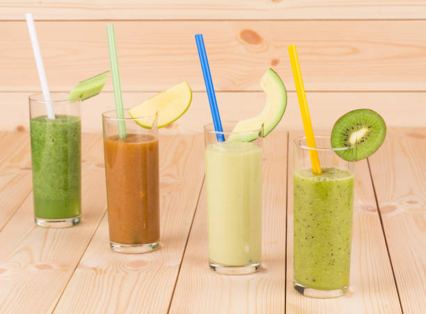 istock Natural fruit juices in glasses. 1060588402
