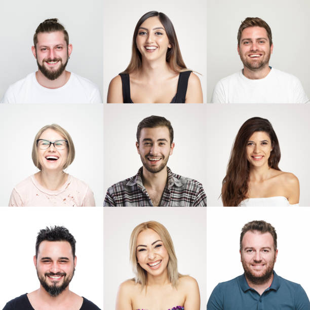 istock Different people looking at camera happy facial expression 1060592466