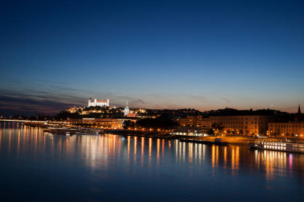 istock Bratislava City Night River View 1060594320