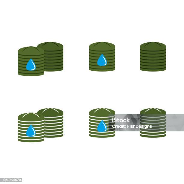 Poly Tank Vector Plastic Tanks Stock Illustration - Download Image Now - Container, Drop ...