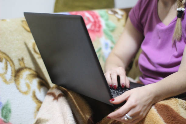 istock Woman working at home on laptop 1060597190