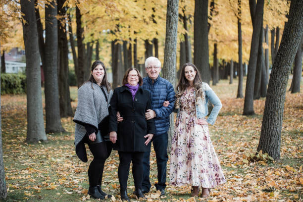 istock Family portrait at fall season 1060613614