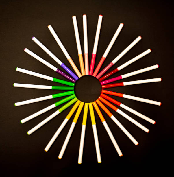 istock Circle of markers top view 1060621640