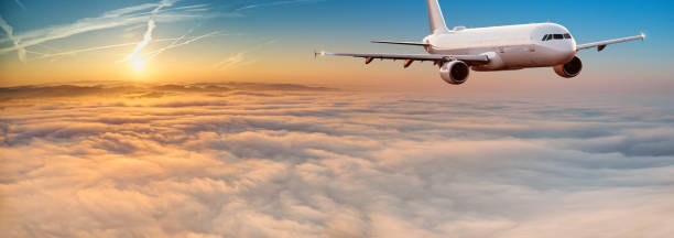 istock Commercial airplane flying above dramatic clouds. 1060628562