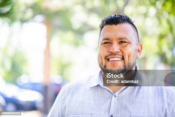 Portrait Of A Hispanic Man Stock Photo - Download Image Now - Men, Latin American and Hispanic Ethnicity, Overweight